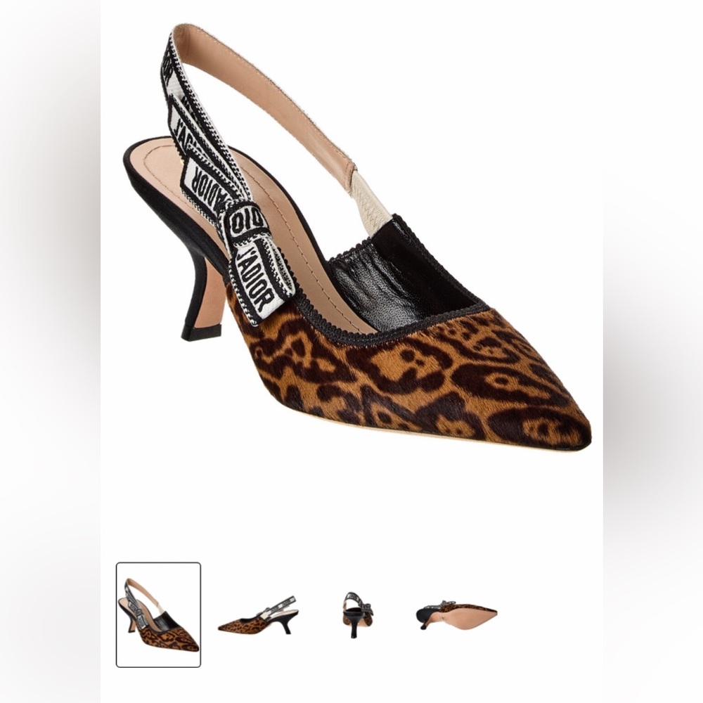 J’adior hair calf sling back pump